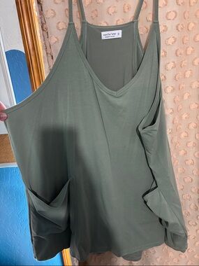 Vanilla Star Sage Green romper dress